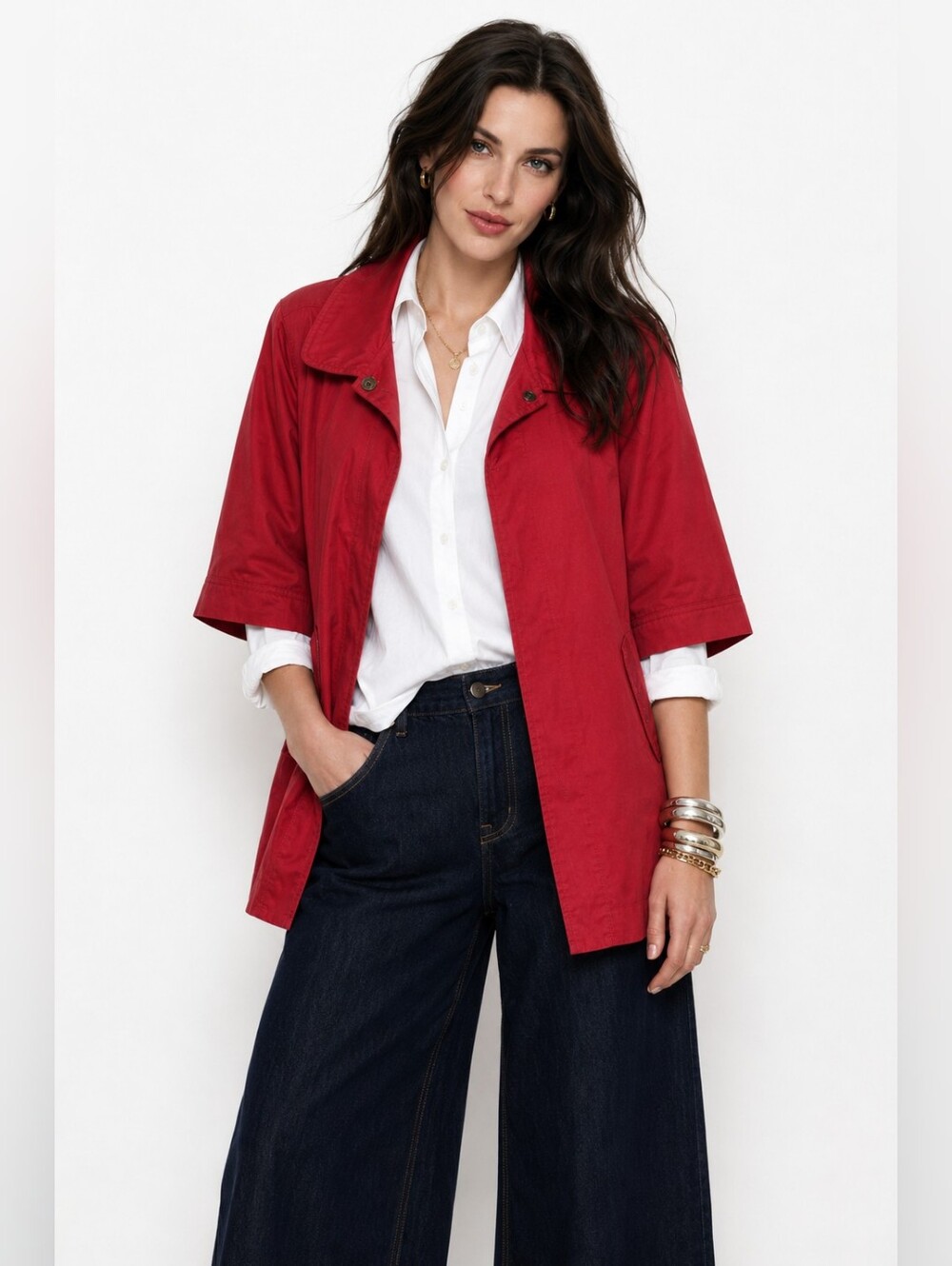 Luii Vibrant Red Fully Lined Jacket - Size M